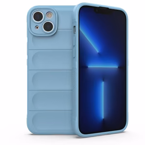 Magic Shield Case tapauksessa iPhone 14 Plus joustava panssaroitu tapauksessa vaaleansininen