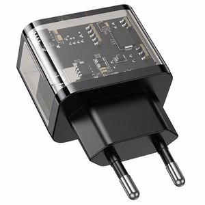 Puhelinlaturi Hoco USB A + USB C QC3.0 PD 3A 20W N34 läpinäkyvä