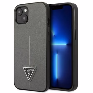 Guess GUHCP14MPSATLG iPhone 14 Plus 6.7 "hopea / hopea kovakotelo SaffianoTriangle Logo