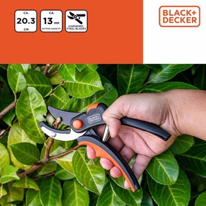 BLACK+DECKER-ohileikkaavat oksasakset, 20,3 cm