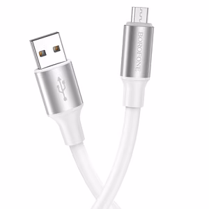Borofone Kaapeli BX82 Bountiful - USB - Micro USB - 2,4A 1 metri valkoinen