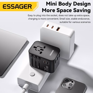 Charger Essager "Travel Global 1" Black 35W (2xPD / 3xQC3.0) (EU / US / UK)