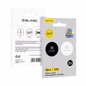 Blavec Metallilevysarja magneettipidikkeelle BM-03 2 kpl pyöreä (40mm) musta ja hopeinen