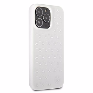 Mercedes Silver Stars kuvio Kotelo iPhone 13 Pro Maxille - Valkoinen