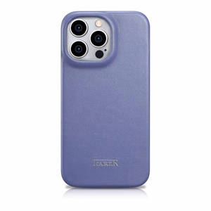 iCarer CE Premium Nahka Folio Case iPhone 14 Pro Max Magneettinen Flip Nahka Folio Case MagSafe Light Purple (WMI14220716-LP)