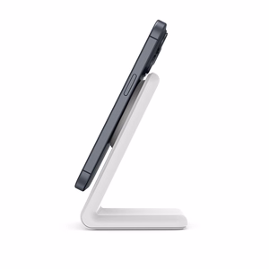 Crong MagSpot Stand 2-in-1 MagSafe-compatible wireless charger for iPhone and AirPods, white