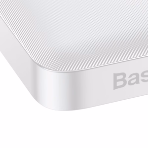 Baseus Bipow Varavirtalähde näytöllä 10000mAh 15W valkoinen + USB-A - Micro USB Kaapeli 0.25m valkoinen
