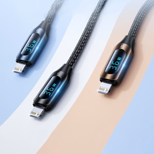 Wozinsky WUCLC2 Lightning - USB-C 36W 480Mb/s kaapeli 2 m näytöllä - musta