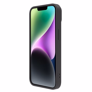 Nillkin CamShield Silky Silikonikotelo iPhone 14 Plus Kotelo kameran suojuksella Musta