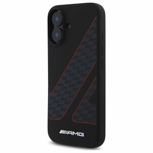 AMG Checkered Flag Pattern MagSafe suojakuori iPhone 16:lle - musta