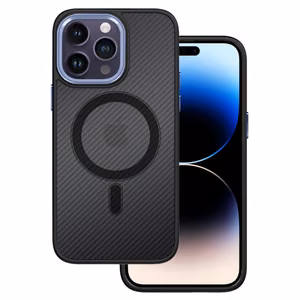 Tel Protect Magnetic Carbon Suojakuori iPhone 15 Plus:lle musta-violetti