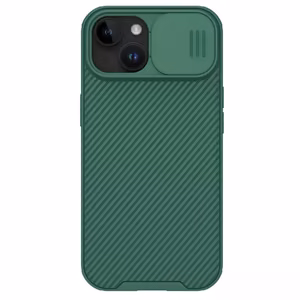Nillkin CamShield Pro PC+TPU Suojakuori iPhone 15 Plus:lle vihreä