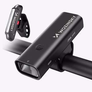 Wozinsky WSBLB2 etu- (400 lm) ja taka-USB-C-polkupyöränvalojen sarja – musta