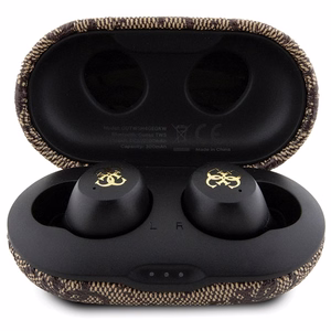 TWS Guess 4G Metal Bluetooth Kuulokkeet ENC telakointiasemalla - ruskea