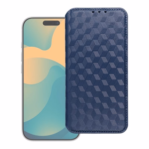 Sininen Cubic Book -lompakkokotelo Motorola G57 POWER -puhelimelle