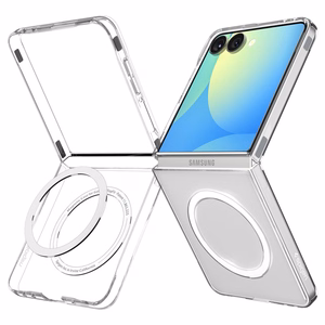 Spigen AirSkin Samsung Galaxy Z Flip 7 kristallinkirkas valkoinen