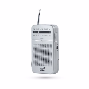 LTC kannettava taskuradio LEGA, AM/FM, mini jack, hopea