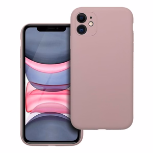 Suojakuori iPhone 11 Silikoni 2mm puuterinvaaleanpunainen