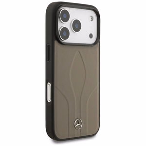 Mercedes Leather The Move MagSafe Suojakuori iPhone 17 Pro:lle - Beige
