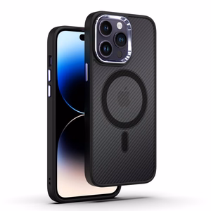 Tel Protect Magnetic Carbon Suojakuori iPhone 13 Pro:lle musta-violetti