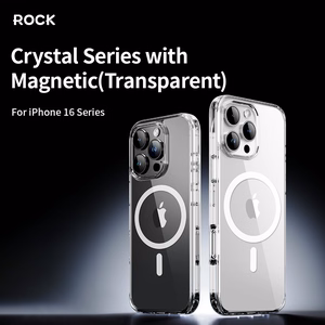 Rock Crystal Series Magnetic Case for Iphone 16 Plus transparent