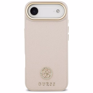 Guess Grained Strass Logo MagSafe suojakuori iPhone Air:lle vaaleanpunainen
