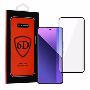 Tel Protect Full Glue 6D Tempered Glass for Xiaomi Redmi Note 13 Pro Plus 5G Black
