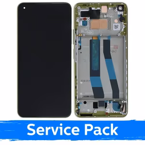 LCD-näyttö yhteensopiva Xiaomi Mi 11 Lite 4G (Lite 5G / Lite 5G NE) kehyksellä / Citrus Yellow / (Service Pack)