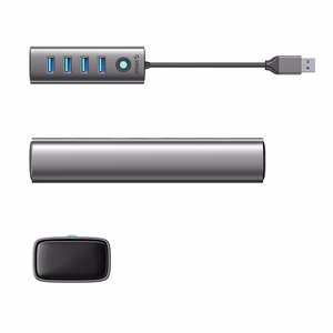 Orico PDD4U-U3 Hub 4x USB-A 3.0 - harmaa