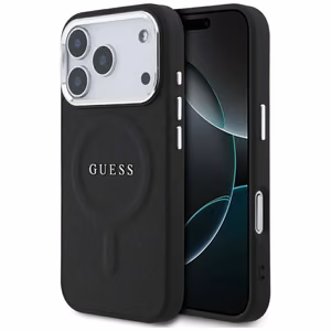 Guess Classic Logo MagSafe Suojakuori iPhone 17 Pro:lle musta