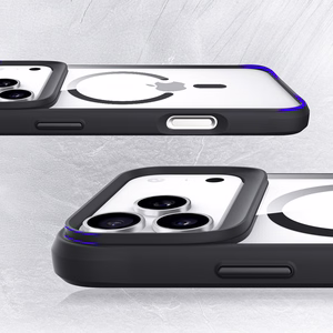 3mk Satin Armor MagCase iPhone 17 Pro Max:lle - läpinäkyvä musta