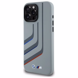BMW Silikoninen Turning Lines MagSafe suojakuori iPhone 16 Pro Max:lle - harmaa