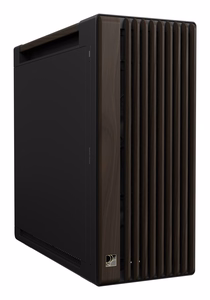 ASUS ProArt PA602 puuviimeistelty moderni musta keskikokoinen tornikotelo metallipaneelilla, musta/puu