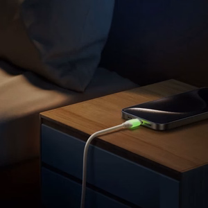 Joyroom S-A53 60W USB-C - USB-C -kaapeli fluoresoivalla kärjellä 1,2 m - beige