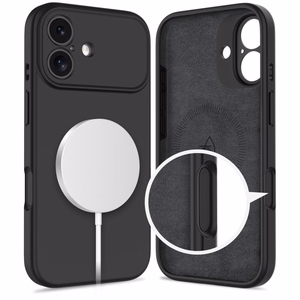 Tech-Protect Silikoninen MagSafe Suojakuori iPhone 17:lle - musta