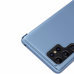 Clear View suojakuori Samsung S24 Ultralle läpällä - sininen