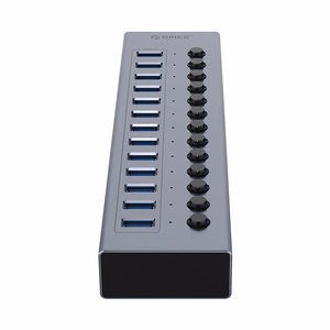 Orico BT2U3-13AB keskitin 13x USB-A 3.0 kytkimillä - harmaa