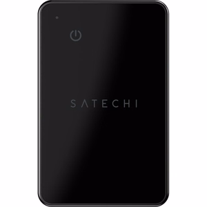 Apple Find My -yhteensopiva paikannin Satechi lompakkokortin muotoinen ST-LFAWCK, musta