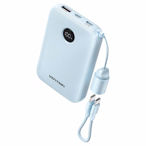Vention 10000mAh varavirtalähde 2xUSB-C 1xUSB-A 22,5W sininen