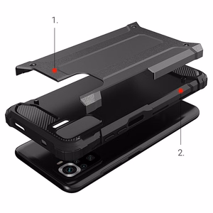 Hybrid Armor kestävä suojakuori Xiaomi Redmi Note 11T 5G / Redmi Note 11S 5G / Poco M4 Pro 5G sininen