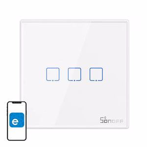 Älykkäs langaton seinäkytkin Sonoff T2EU3C-RF 433MHz (3-kanavainen)