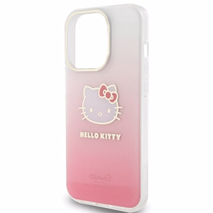 Hello Kitty IML Gradient Electrop Kitty Head Suojakuori iPhone 14 Pro:lle - vaaleanpunainen