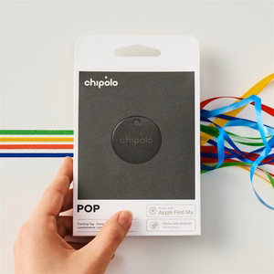 Chipolo POP – vaihdettavalla akulla varustettu Bluetooth-paikannin iOS- ja Android-laitteille, musta