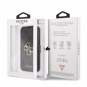 Guess GUBKP13X4GMGGR iPhone 13 Pro Max 6.7" Harmaa/Harmaa Lompakkokuori 4G Big Metal Logo