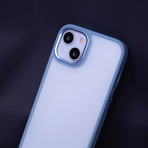 Satiininen mattakuori iPhone 15 Plus 6,7" sininen
