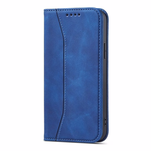 Magneetti Fancy Case tapauksessa iPhone 14 Plus flip kansi lompakko jalusta sininen