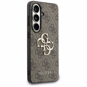 Guess 4G Big Metal Logo -suojakuori Samsung Galaxy S26:lle ruskea