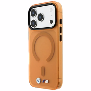 BMW M IML Frosted Metal Logo & Trims MagSafe suojakuori mallille iPhone 17 Pro / 18 Pro – oranssi