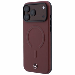 Mercedes 3D MagSafe nahkainen suojakuori mallille iPhone 17 Pro Max, tummansininen