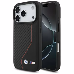 BMW M Carbon Line & Logo MagSafe Suojakuori iPhone 17 Pro:lle - Punainen